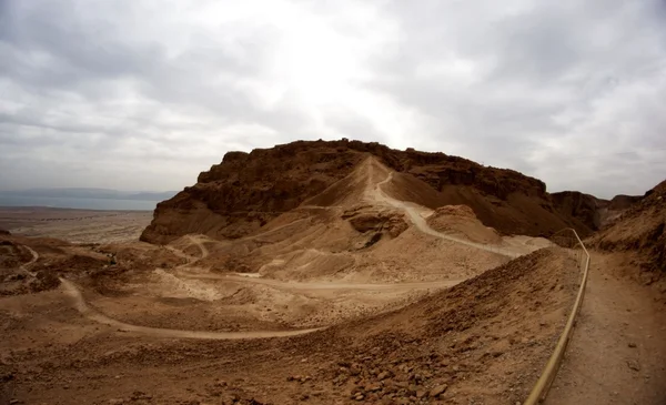 Massada fästning i israel nära döda havet — Stockfoto