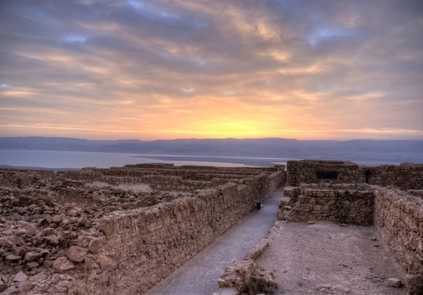 Massada Fort in Israël in de buurt van dode zee — Stockfoto