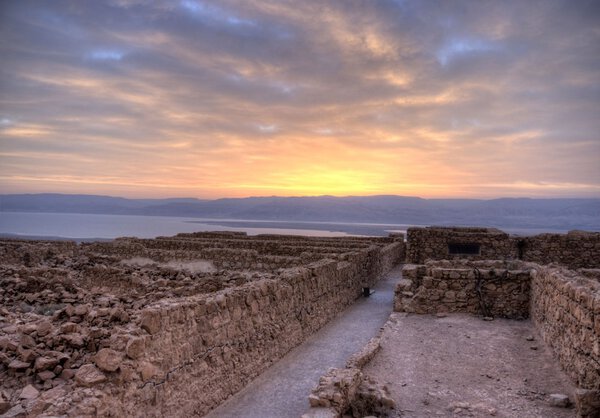 Massada fortress in Israel near Dead Sea