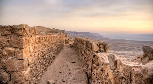 Massada-Festung in Israel in der Nähe des Toten Meeres — Stockfoto