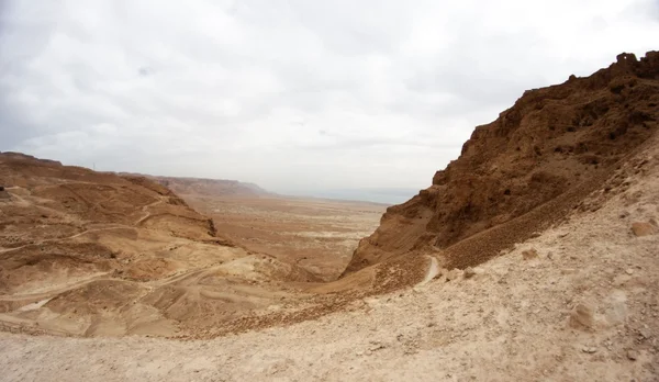 Massada fästning i israel nära döda havet — Stockfoto