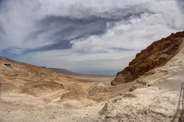 Massada фортеця в ізраїльських юдейські пустелі — стокове фото