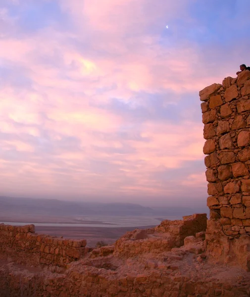 Fortaleza de Massada no deserto judeano — Fotografia de Stock