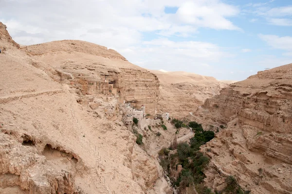 Szent György kolostor, a júdeai-sivatagban — Stock Fotó