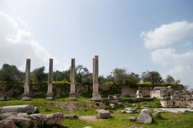 Sebastia archeology ancient ruins clipart