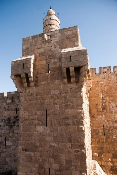 Old walls walk in Jerusalem — Stock Photo, Image