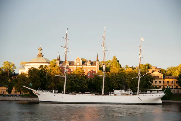 Корабли в Стокгольме — стоковое фото