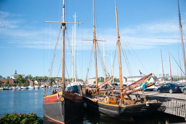 Schepen in Stockholm — Stockfoto