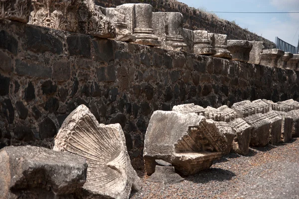 Kościoły i ruiny w Kafarnaum — Zdjęcie stockowe
