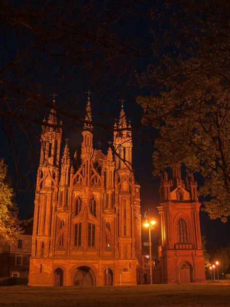 Iglesia nocturna en Vilna —  Fotos de Stock