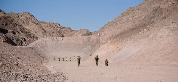 Ισραηλινοί στρατιώτες για γυρίσματα έδαφος — Φωτογραφία Αρχείου