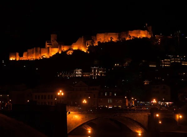 Romantisk nat Tbilisi - Stock-foto