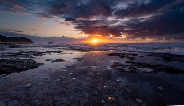 Relax Mediterranean Sea Sunset Vacation Beach — Photo