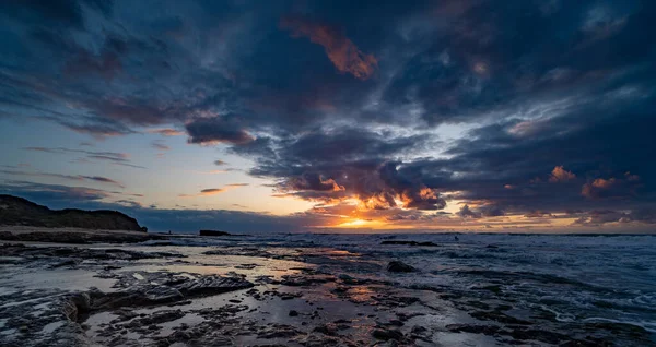 Entspannen Sie Sich Mittelmeer Sonnenuntergang Urlaub Strand — Stockfoto