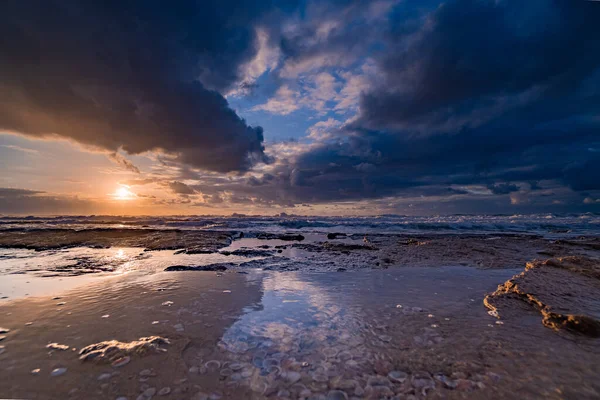 Relax Mediterranean Sea Sunset Vacation Beach — Photo
