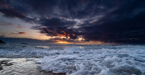 Relax Mediterranean Sea Sunset Vacation Beach — стоковое фото