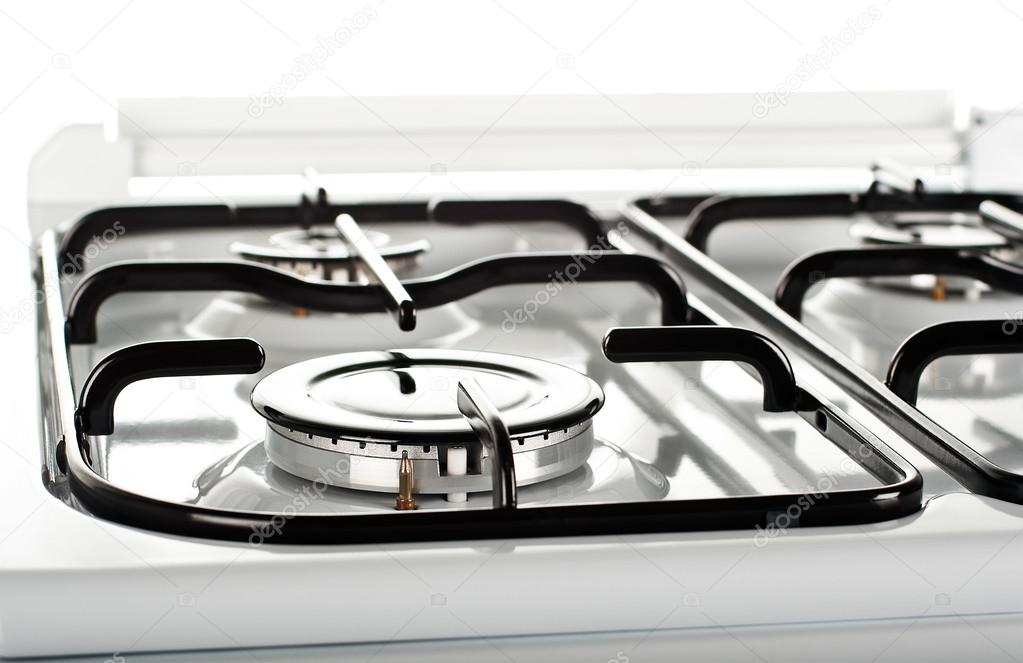 Gas burner on a stove