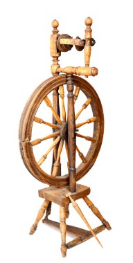 yaşlı kadın ve spindle