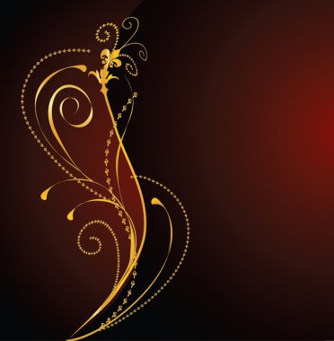 vektör zarif dark ve altın arka plan
