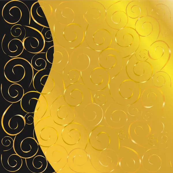 Elegant vector black and gold background — Stock Vector