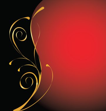 zarif vektör kırmızı ve altın arka plan