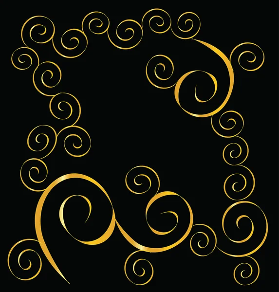 Elegant black and gold background — Stock Vector