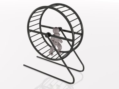 adama sincap kafes içinde