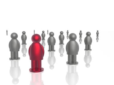 Kırmızı ve gri mans