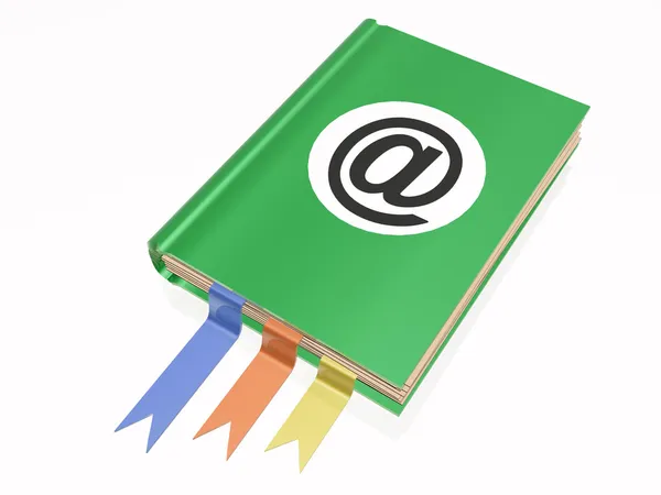 Libro con signo de correo electrónico —  Fotos de Stock