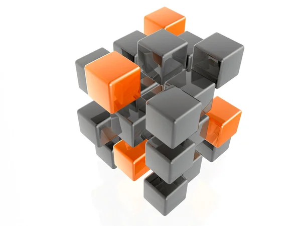 Cubes orange et gris — Photo