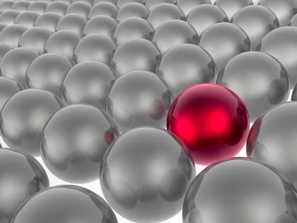 Red and grey spheres — Stock Photo, Image