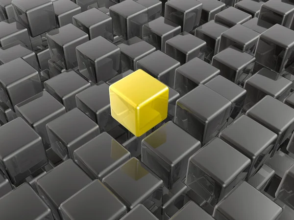 Yellow and grey cubes — Stock Photo, Image