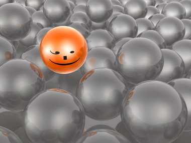 Kırmızı ve gri Küre