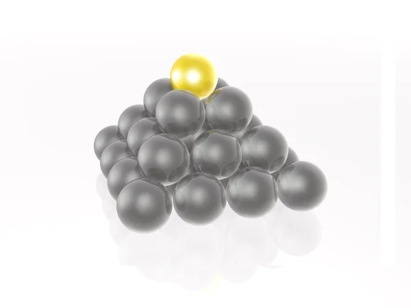 Esferas amarelas e cinzentas — Fotografia de Stock