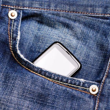 Phone in pocket clipart