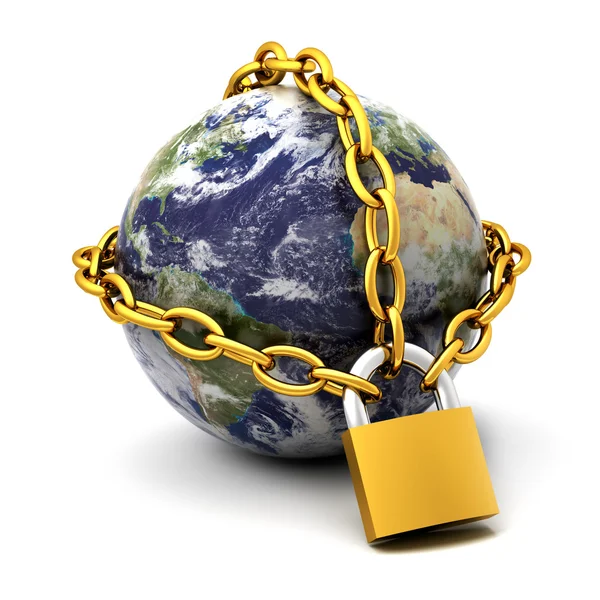 Earth locked — Stock Photo, Image