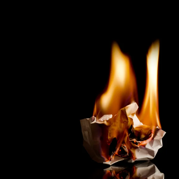 Burning paper — Stock Photo, Image