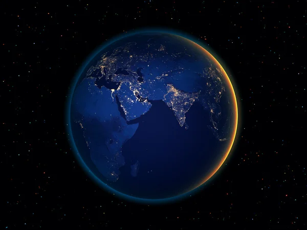 gece dünya uzaydan