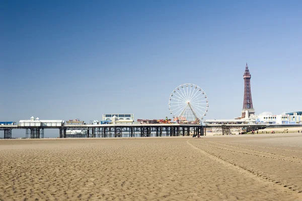 Spiaggia di blackpool — Foto Stock