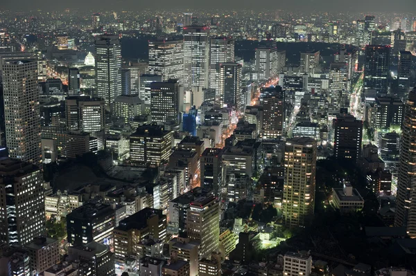 夜の東京建物のビュー — ストック写真