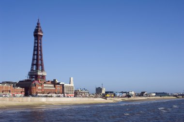 Blackpool waterfront with Blackpool Tower clipart