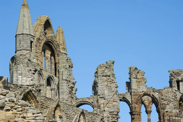 Close-up of the Whitby Abbey gothic ruins — Stock Photo, Image