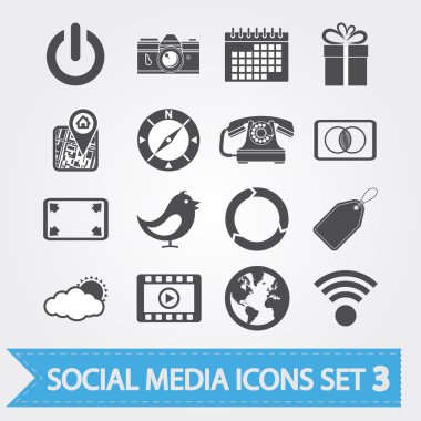 Sosyal Medya Icons 3 set