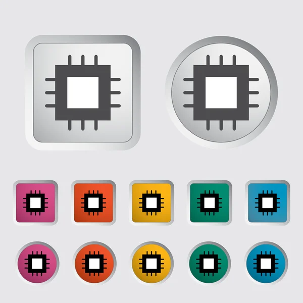 Elektronický čip ikona 2 — Stockový vektor