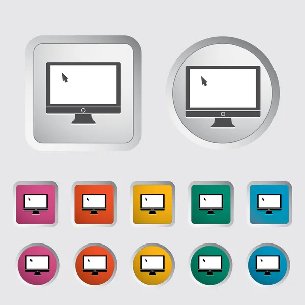 Icono del monitor . — Archivo Imágenes Vectoriales