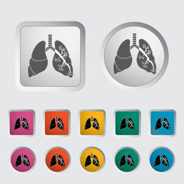Lungs in Black and White clipart