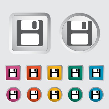 Manyetik floppy disk simgesi.