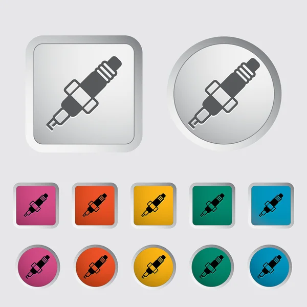 Sparkplug één pictogram. — Stockvector