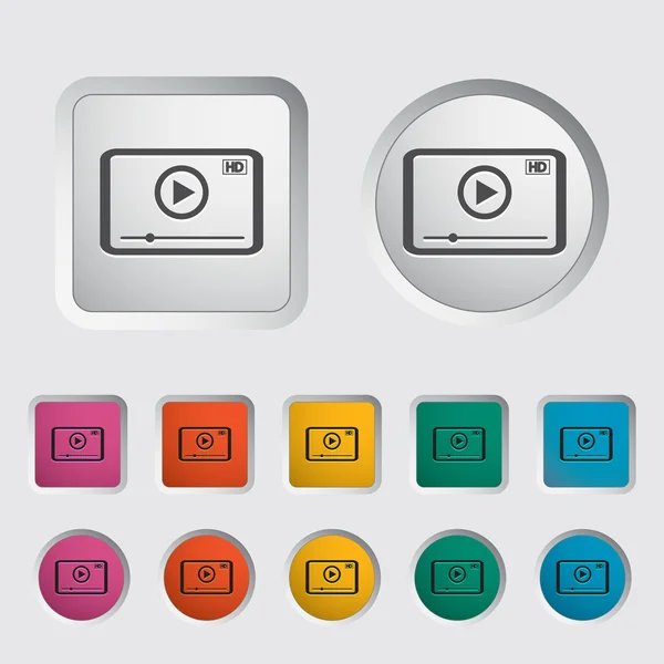 Video player icon. — Stock Vector