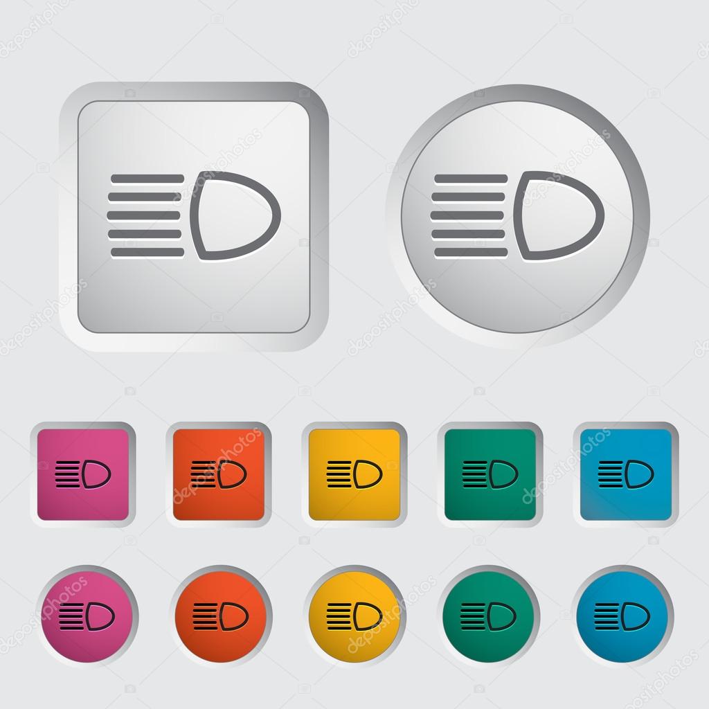 Headlight icon. Vector illustration EPS.